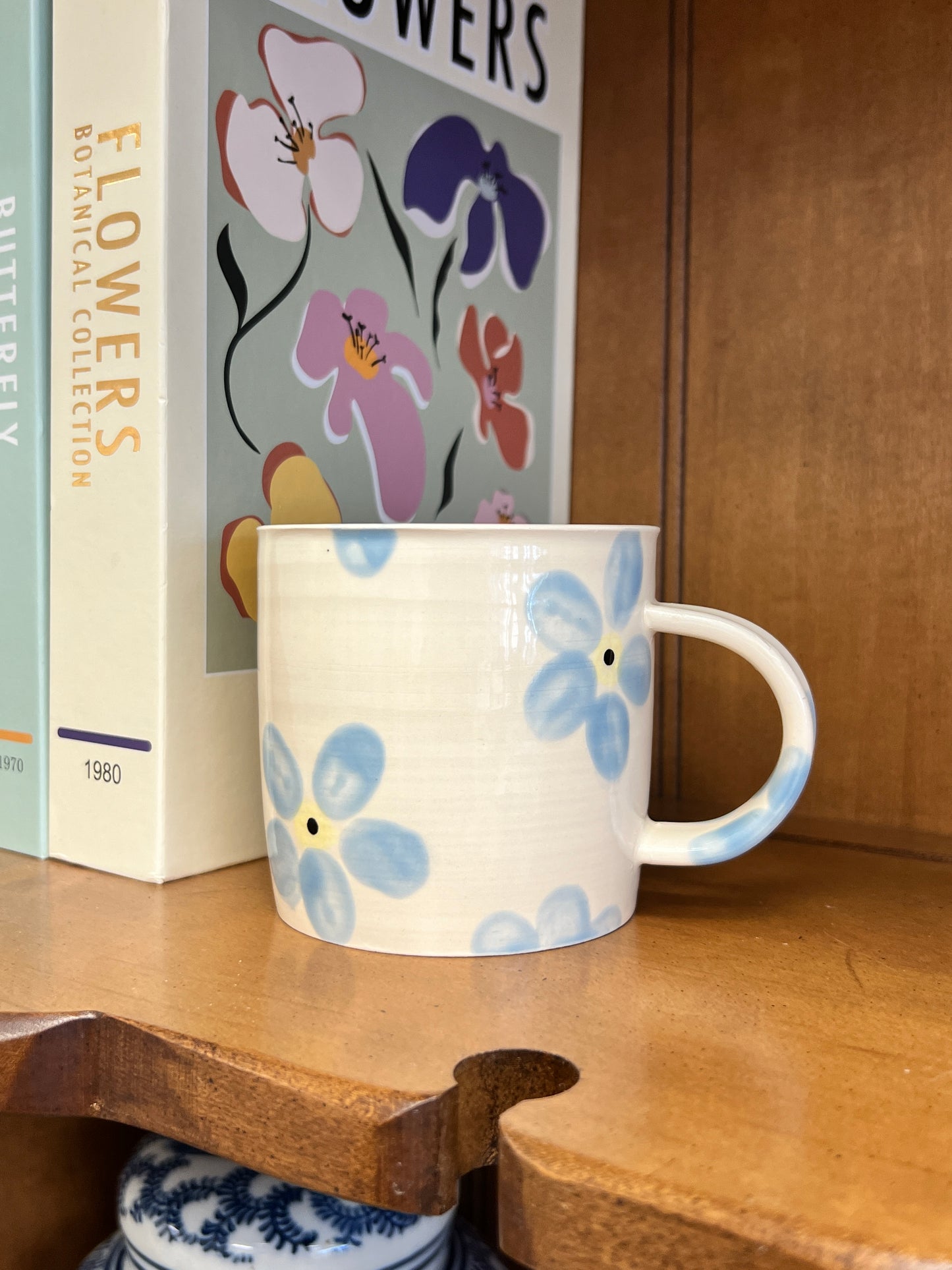 Blue Floral Mug