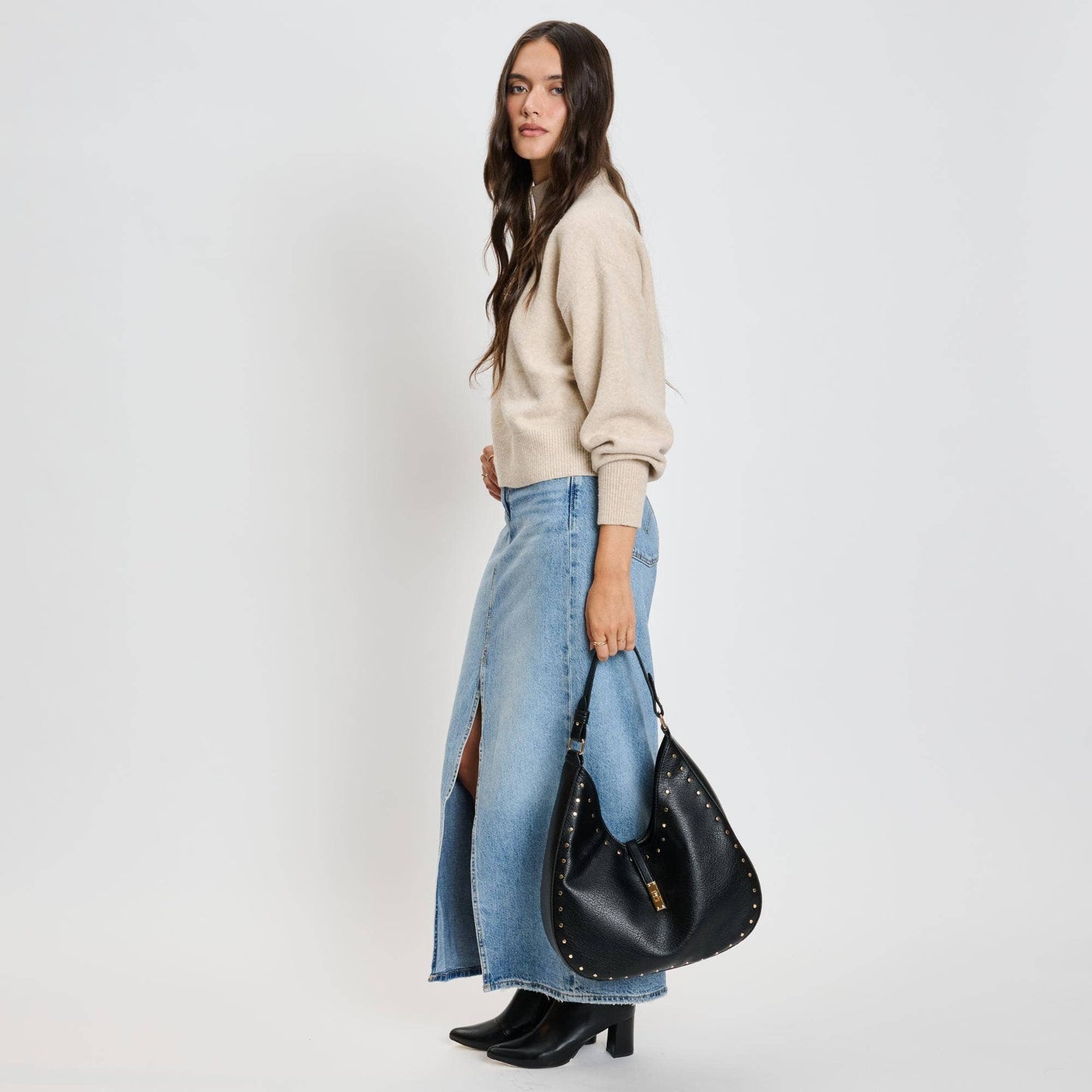 Olivia Hobo Purse: Black
