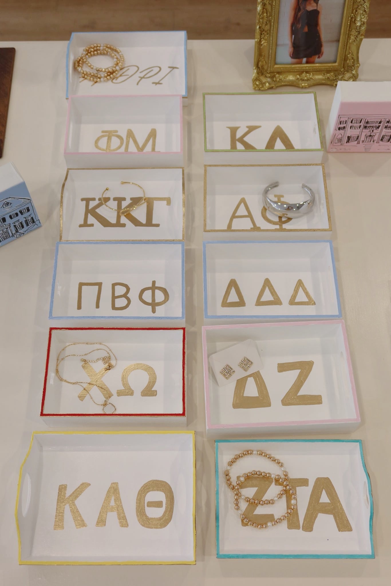 Sorority Greek Symbols Trays