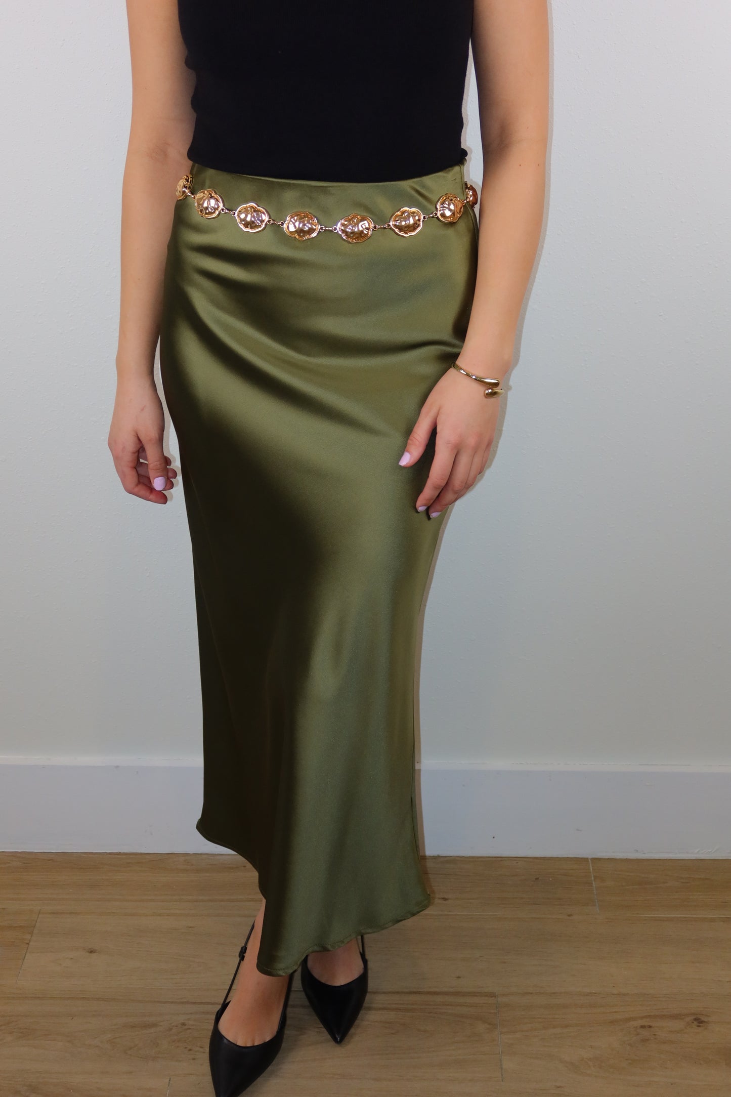 Olive Midi Skirt