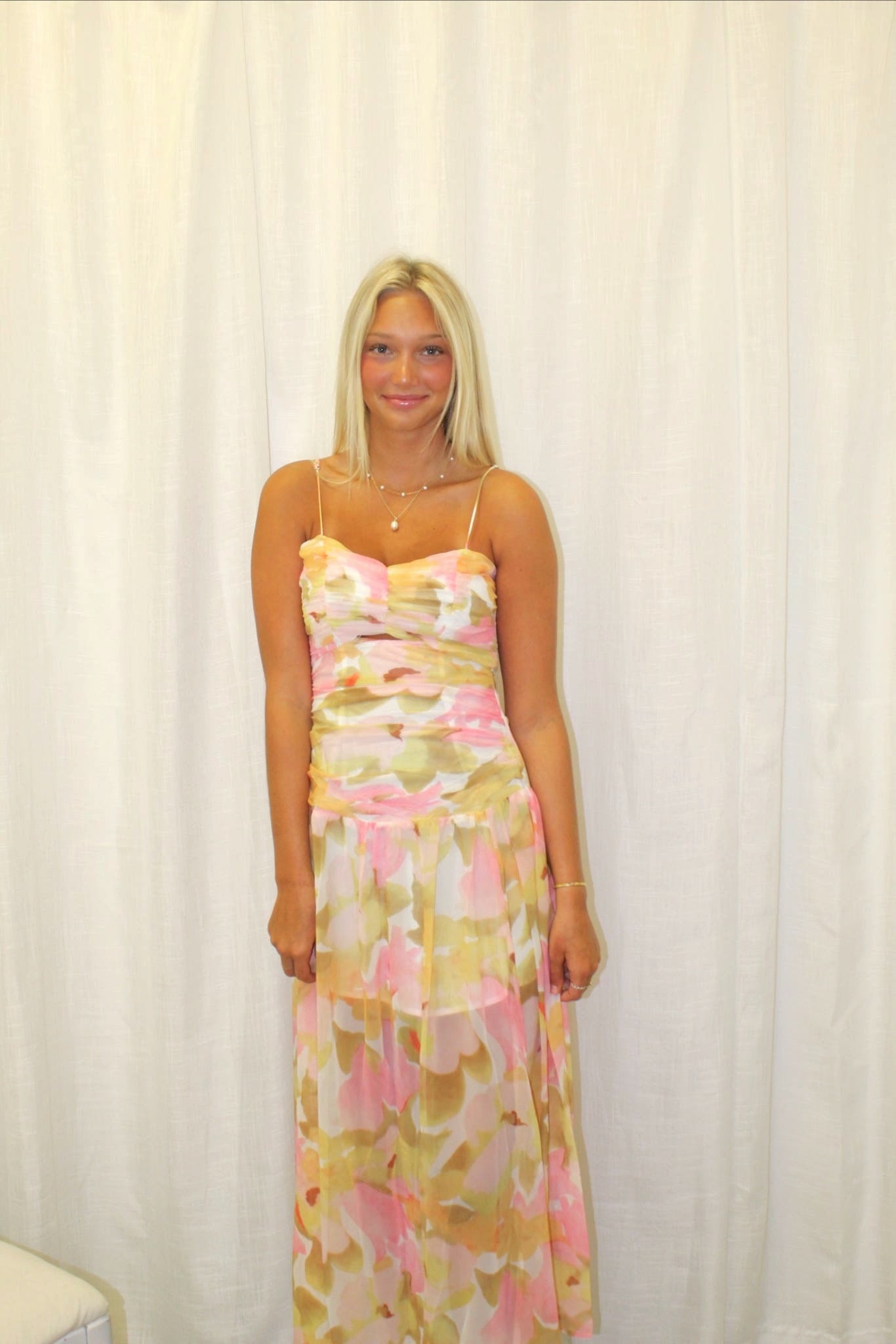 Rosette Maxi Dress