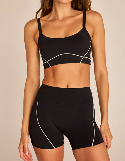 The Trace Cropped Cami: Black / S