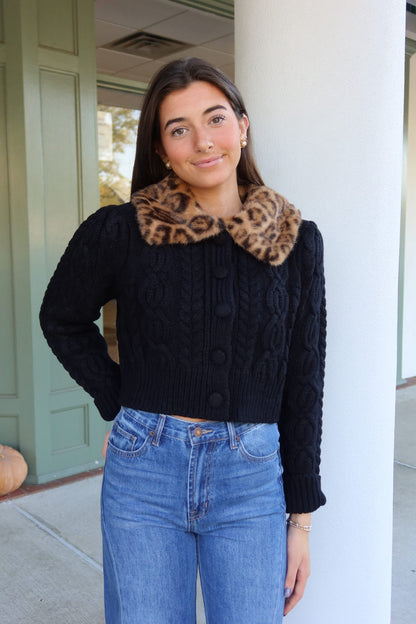 Cheetah Knit Cardigan