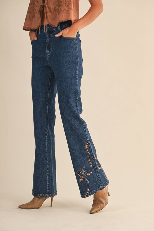 Western Embroidered Jeans