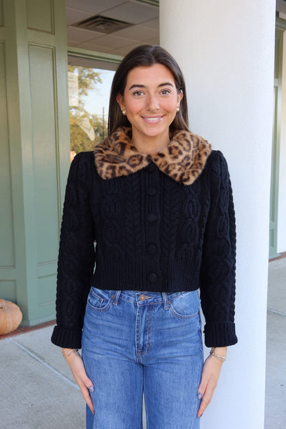 Cheetah Knit Cardigan