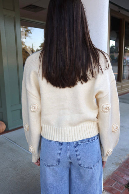 Flower Knit Cardigan