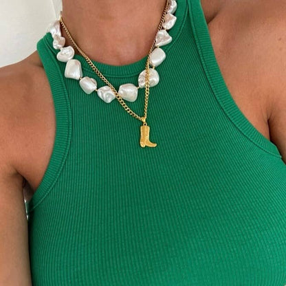 Cowgirl Boot Necklace